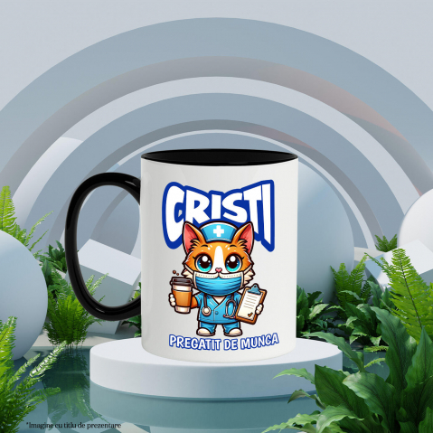 Cana Personalizata Pisică Doctor Cu Cafea – Design Amuzant pentru Cadouri Personalizate [2]