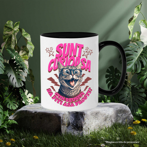 Cana Personalizata „Cadouri personalizate haioase cu pisică zâmbitoare și mesaje sarcastice pentru familie și prieteni” [2]