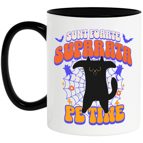 Halloween - Cana Personalizata Costum Pisică Horror Halloween | Pisica Furioasă pentru Petrecerea de Halloween