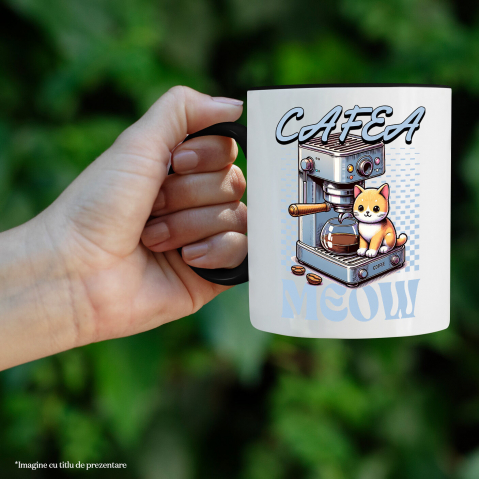 Cana Personalizata „Pahar Personalizat „Cafea Meow” – Cadou Iubitorilor de Pisici și Cafea” [1]
