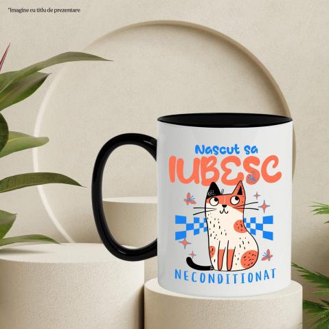 Cana Personalizata "Pisica Portocalie cu Mesaj Iubire Necondiționată - Cadou pentru Iubitorii de Pisici" [2]