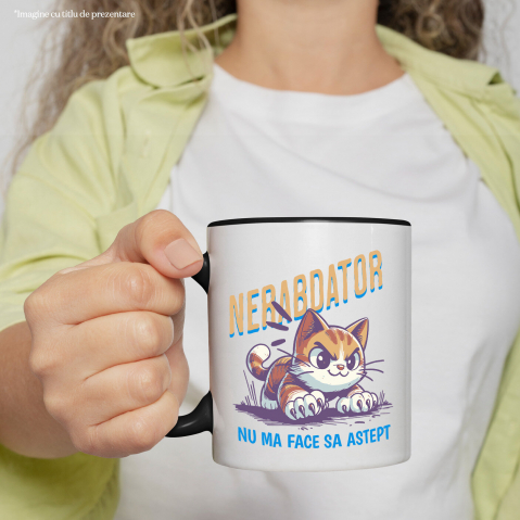 Cana Personalizata Pisica Furioasă Cu Gheare „Nu Am Făcut Să Aștept” – Cadou Amuzant Pentru Iubitorii De Pisici Și Animale [1]