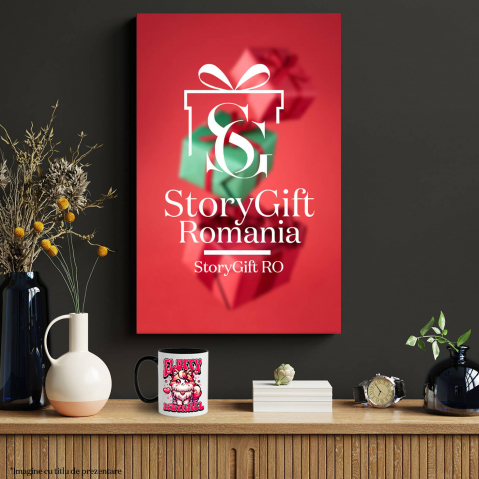 Cana Personalizata Pisica Pufoasă Portocalie Îndrăgostită – Cadou Personalizat Fluiffy Motănel pentru Valentine's Day [3]