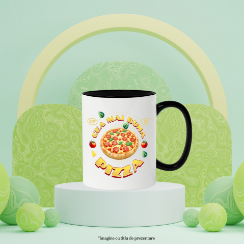 Cana Personalizata Pizza Imensă cu Peperoni și Legume - Fast Food Delicios pentru Familie și Prieteni [2]