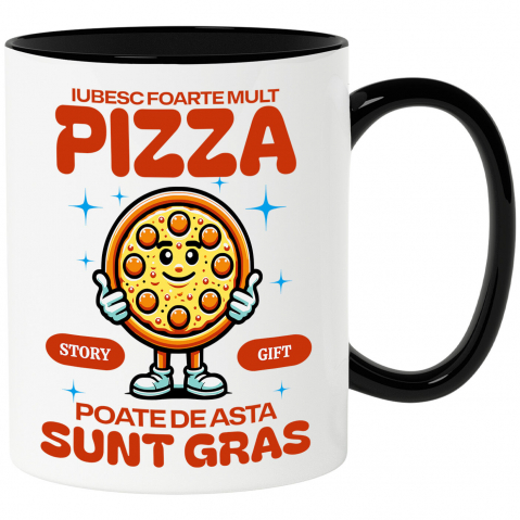 Mancare - Cana Personalizata Pizza personalizată pentru familie și prieteni – Mesaje amuzante și design vesel