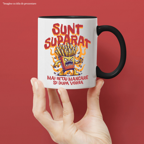 Cana Personalizata Cartofi prăjiți furioși în flăcări | Cadou personalizat amuzant pentru familie și prieteni [1]