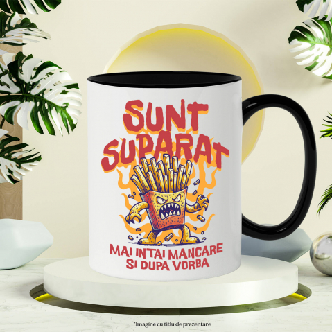 Cana Personalizata Cartofi prăjiți furioși în flăcări | Cadou personalizat amuzant pentru familie și prieteni [2]