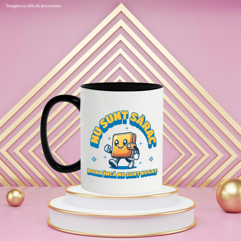 Cana Personalizata Portofel Mergător Vesel – „Nu Sunt Sărac, Doar Încă Nu Sunt Bogat” – Cadou Personalizat pentru Familie, Tati, Copii, Prieteni [2]