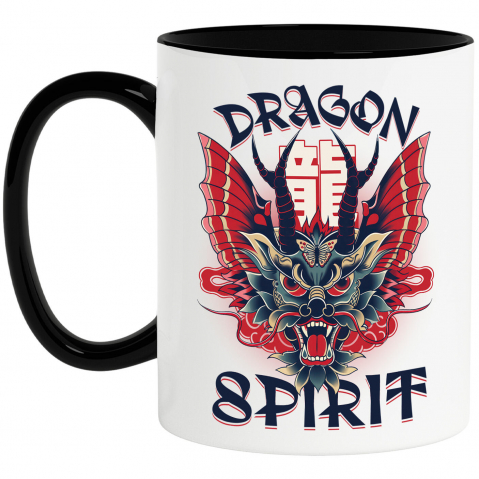 BASME - Cana Personalizata Costum Dragon Chinezesc cu Coarne - Inspirat din Cultura Asiatică - Personalizat