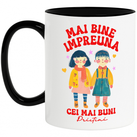 Căni - Cana Personalizata Tricou Personalizat Copii – „Mai Bine Împreună, Cei Mai Buni Prieteni”
