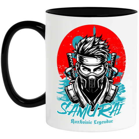 Razboinic - Cana Personalizata Cadouri personalizate – Portret ninja cu mască și sabii, samurai războinic legendar