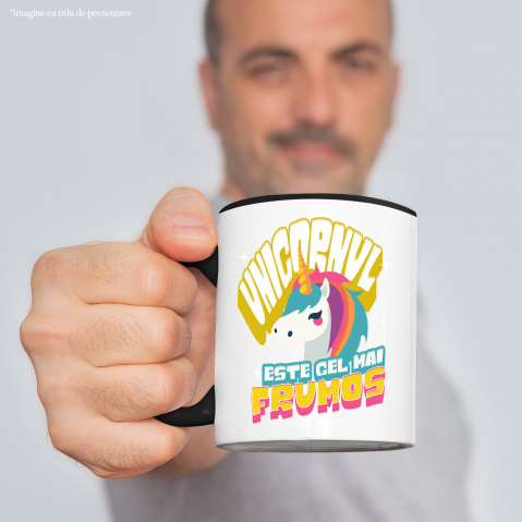 Cana Personalizata Unicorn Colorat Multicolor – Cadou Personalizat „Unicornul este Cel Mai Frumos” pentru Copii [1]