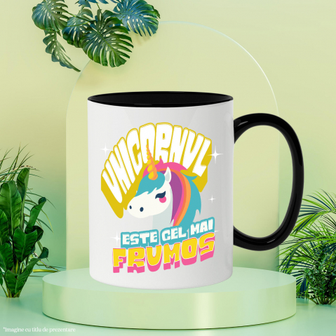 Cana Personalizata Unicorn Colorat Multicolor – Cadou Personalizat „Unicornul este Cel Mai Frumos” pentru Copii [2]