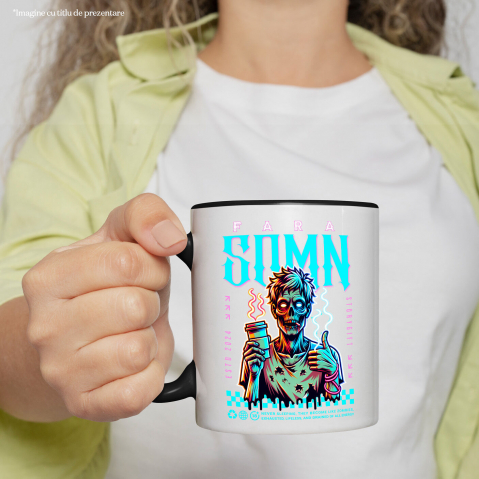 Cana Personalizata „Cana Personalizată „Zombie Extenuat” - Cadou Amuzant pentru Iubitorii de Cafea” [1]