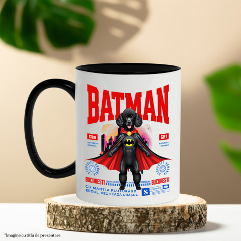 Cana Personalizata Pudel În Costum de Batman – Câine Supererou pentru Copii și Iubitorii de Animale [2]