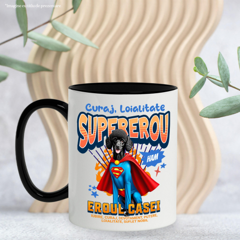 Cana Personalizata Pudel în Costum de Superman – Produse Personalizate pentru Familie și Copii [2]