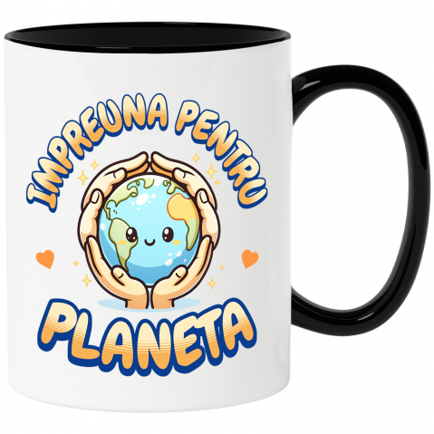 Planeta - Cana Personalizata "Pui și Planeta Pământ - Produse Personalizate pentru Familie, Copii, Tati și Prieteni"