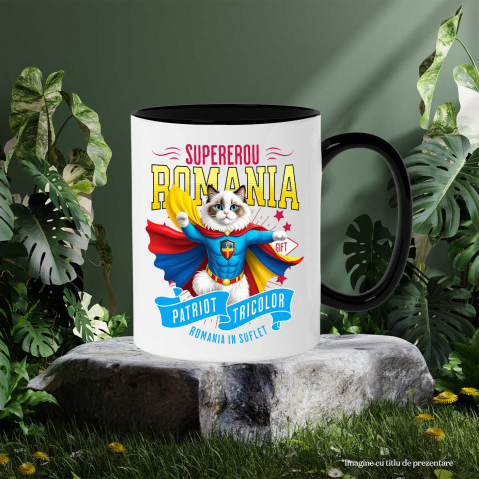 Cana Personalizata Pisica Ragdoll în Costum de Căpitan România – Supererou pentru Copii și Iubitorii de Animale [2]