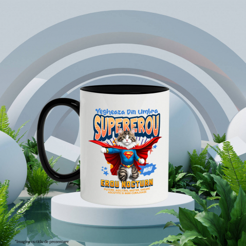 Cana Personalizata Pisică Ragdoll Supererou – Design Personalizat pentru Iubitorii de Animale și Familie [2]