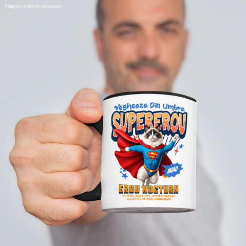 Cana Personalizata Pisică Ragdoll Supererou – Design Personalizat pentru Iubitorii de Animale și Familie [1]
