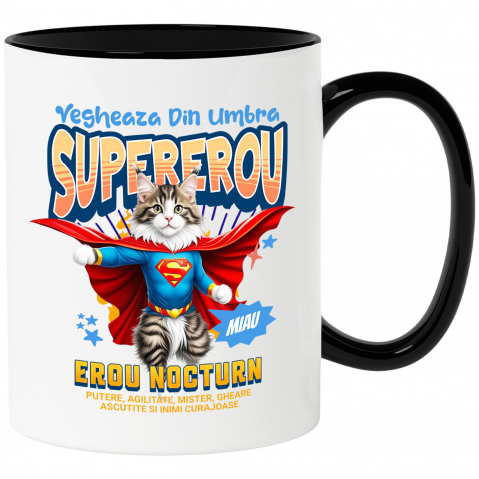 Supereroi - Cana Personalizata Pisică Ragdoll Supererou – Design Personalizat pentru Iubitorii de Animale și Familie