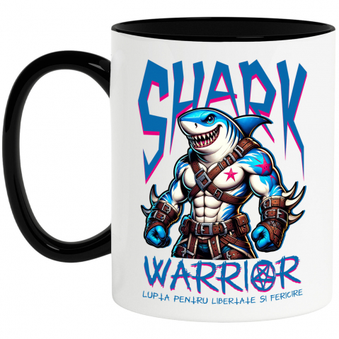 Cadouri Pentru Copii - Cana Personalizata Tricou Personalizat Rechin Puternic – Luptă pentru Libertate și Fericire | Cadou Inspirațional