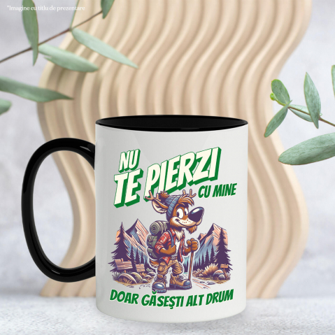 Cana Personalizata "Cadou Personalizat ‘Nu Te Pierzi Cu Mine, Doar Găsești Alt Drum’ – Mesaj Motivațional pentru Iubitorii de Munte și Aventură" [2]