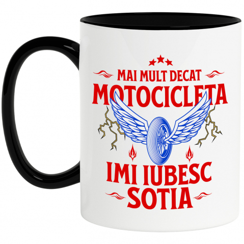 Motociclete - Cana Personalizata Roată Motocicletă Cu Aripi – Simbolul Libertății Pe Două Roți