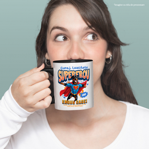 Cana Personalizata Rottweiler în Costum de Superman – Produse Personalizate pentru Familie și Copii [1]