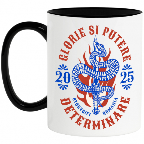 Animale - Cana Personalizata Sarpe Periculos cu Sabie - Putere, Glorie și Determinare pentru Cadouri Personalizate