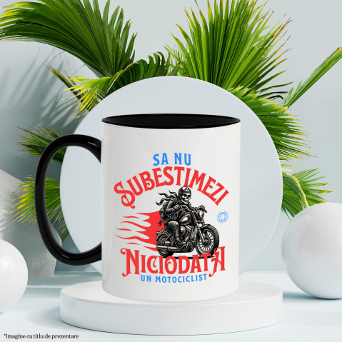 Cana Personalizata Schelete Horror pe Motocicletă Vintage – Pasiune și Iubire pentru Moto [2]