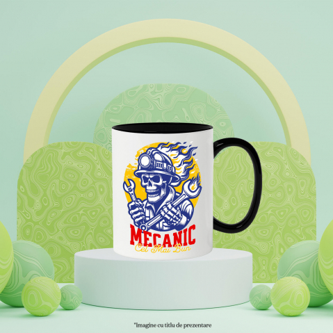 Cana Personalizata Schelet Uman în Flăcări – Design Personalizat pentru Mecanicii și Iubitorii de Mașini [2]