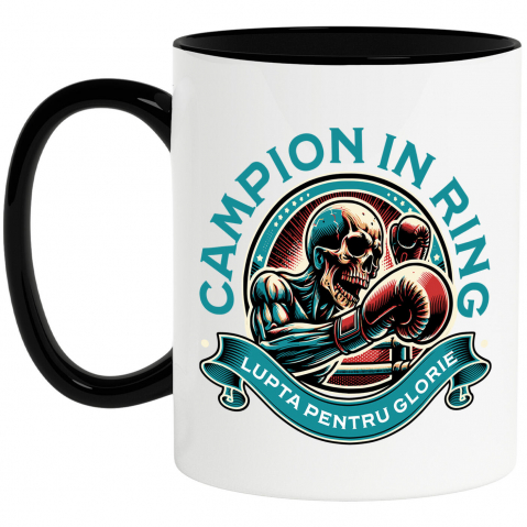 Cana Personalizata Schelet Boxer – Campion în Ring, Motivație și Forță