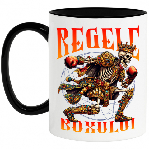 Cani Personalizate - Cana Personalizata Schelet Boxer – Regele Boxului, Motivație și Sport de Contact