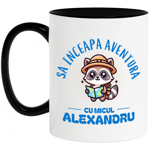 Calatorie - Cana Personalizata Tricou Personalizat Aventură - „Să Înceapă Aventura” | Cadouri pentru Copii