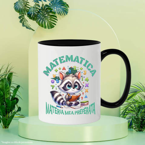 Cana Personalizata Caiet Matematică Personalizat cu Sconcs - Materia Mea Preferată pentru Școală [2]