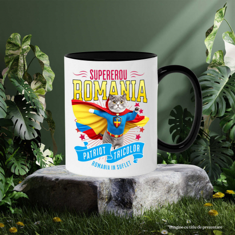 Cana Personalizata Pisica Scottish Fold în Costum de Căpitan România – Cadou Personalizat pentru Iubitorii de Pisici [2]