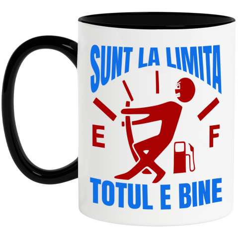 Masini - Cana Personalizata Semn Bord Auto – Nivel Combustibil Scăzut cu Design Amuzant