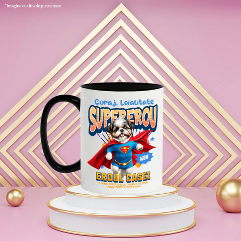 Cana Personalizata Shih Tzu în Costum de Superman – Produse Personalizate pentru Copii și Familie [2]