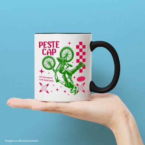 Cana Personalizata Siluetă BMX Personalizată – Cadou Perfect pentru Pasionați de Sport Extrem [1]