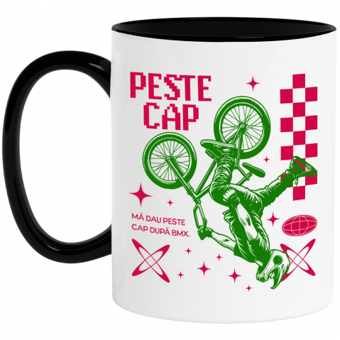 Cani Personalizate - Cana Personalizata Siluetă BMX Personalizată – Cadou Perfect pentru Pasionați de Sport Extrem