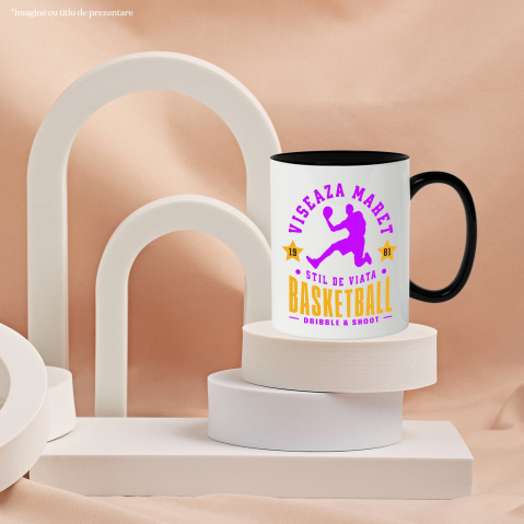 Cana Personalizata Siluetă Umană Sport – Săritură Motivațională Baschet [2]