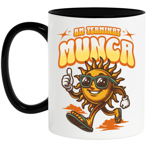 Plaja - Cana Personalizata "Produse personalizate pentru vacanță – Soare cu ochelari și papuci de plajă pentru familie și copii"