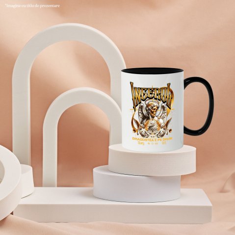 Cana Personalizata Statuie Înger Cu Aripi și Trompete - Cadou Personalizat Dragoste | Valentine's Day [2]