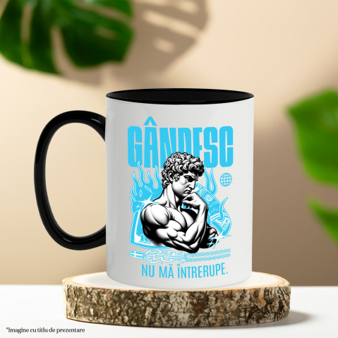 Cana Personalizata Statuie Grecească Gânditor - Cadou Motivational și Inspirant [2]