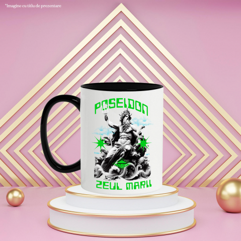 Cana Personalizata Statuie Grecească Poseidon – Cadou Personalizat Trident Coroana Regală [2]