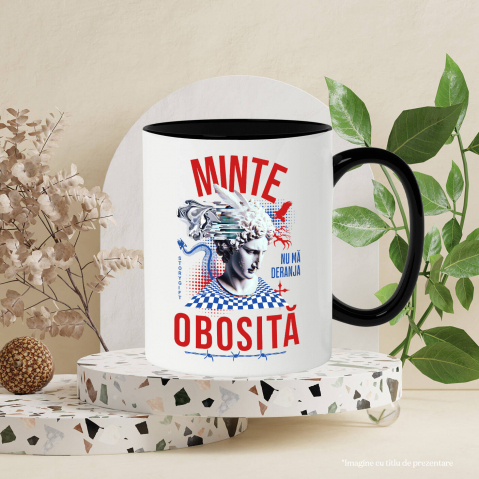 Cana Personalizata Statuie Stil Grecesc - Minte Obosită | Cadou Personalizat Amuzant [2]