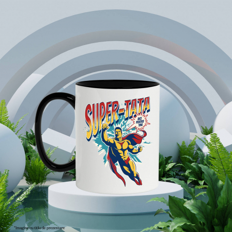 Cana Personalizata Tricou Personalizat Super Erou – Cadou Special pentru Tata și Fiu [2]