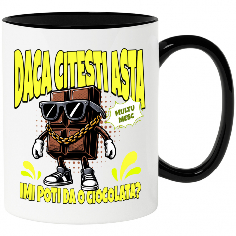 Mancare - Cana Personalizata Tableta de ciocolată personalizată cu mesaj „Dacă citești asta, îmi poți da o ciocolată” – Cadou amuzant