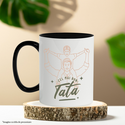 Cana Personalizata Tricou Personalizat Tata – Cadou Perfect „Cel Mai Bun Tata Din Lume” [2]
